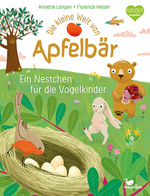 Cover zum Pappenbuch Die kleine Welt von Apfelbär – Ein Nestchen für die Vogelkinder